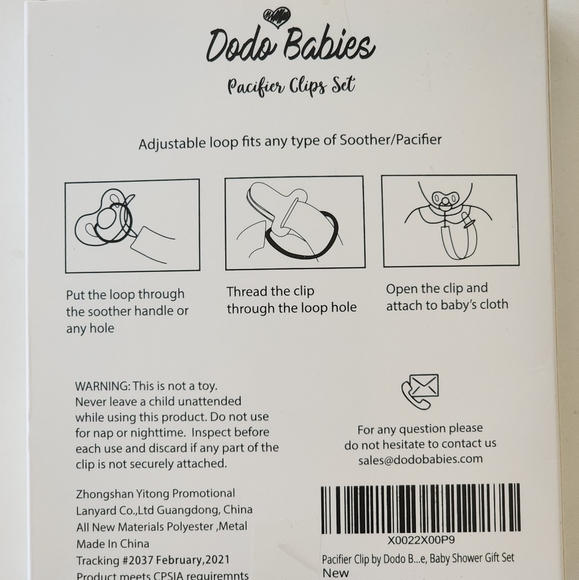 👼🏻 Dodo Babies Pacifier Clip Set - Picture 5 of 7